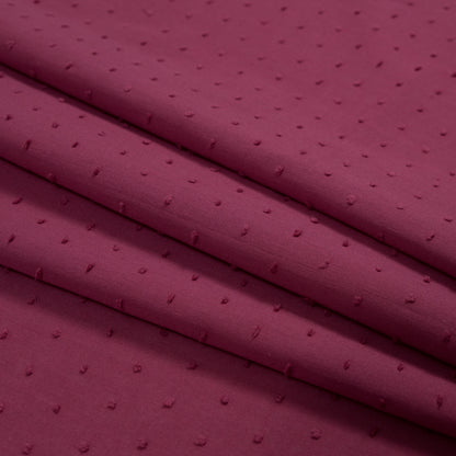 Italian Raspberry Cotton Swiss Dot Detail