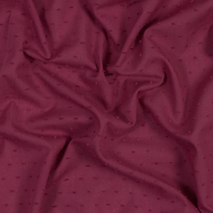 Italian Raspberry Cotton Swiss Dot