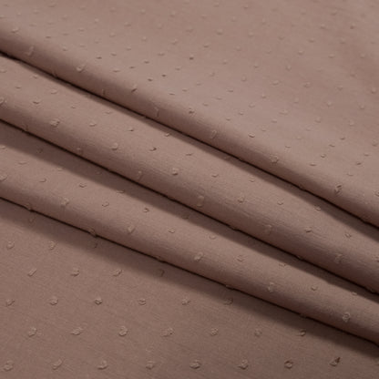 Italian Hazelnut Cotton Swiss Dot Detail