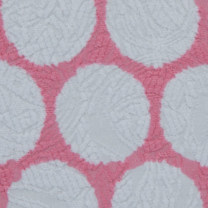 Italian Pink Polka Dotted Cotton Jacquard Detail