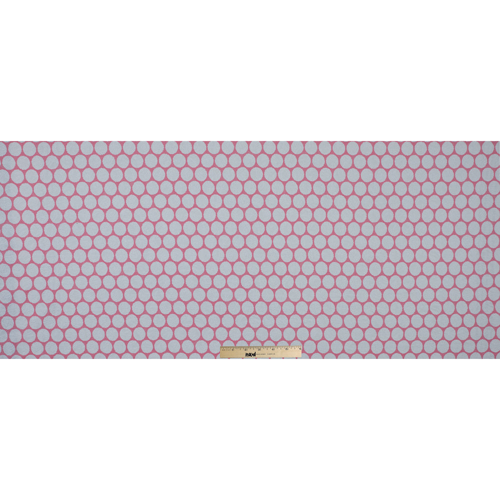 Italian Pink Polka Dotted Cotton Jacquard Full