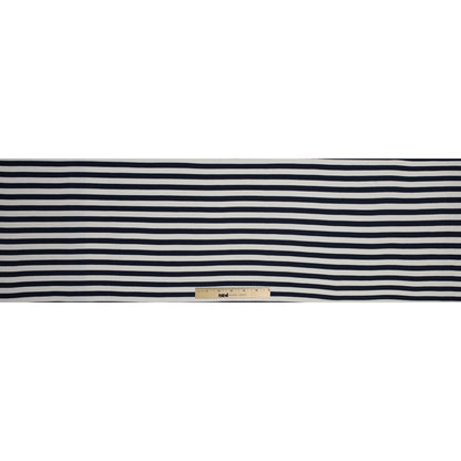 Italian Navy Awning Striped Cotton Waffle Knit Full