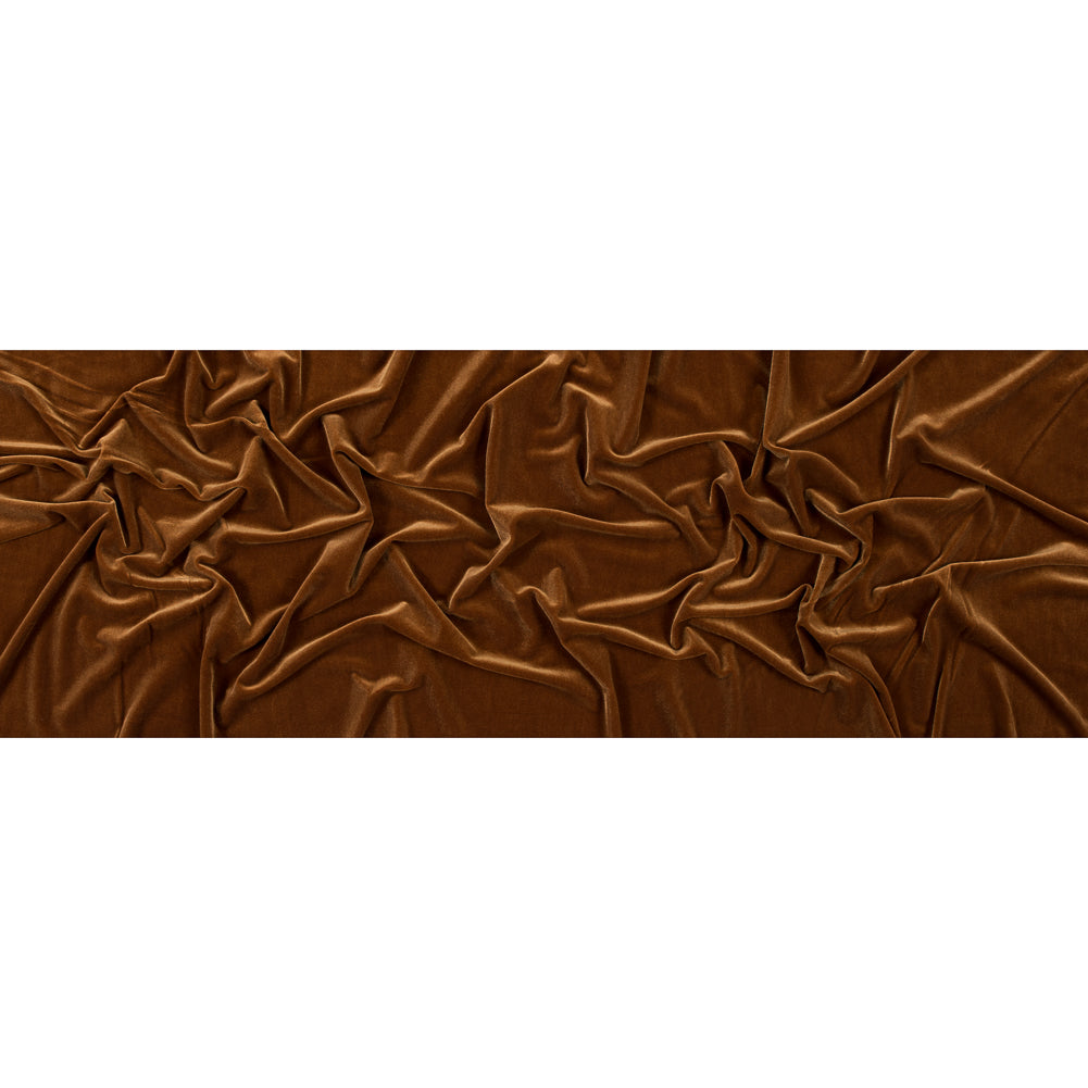 Stretch Velour - Cognac - Persica Collection Folded