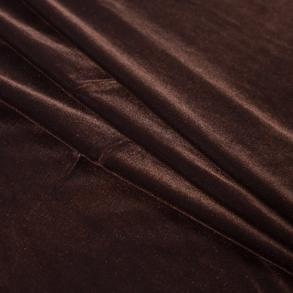 Stretch Velour - Chocolate - Persica Collection Detail