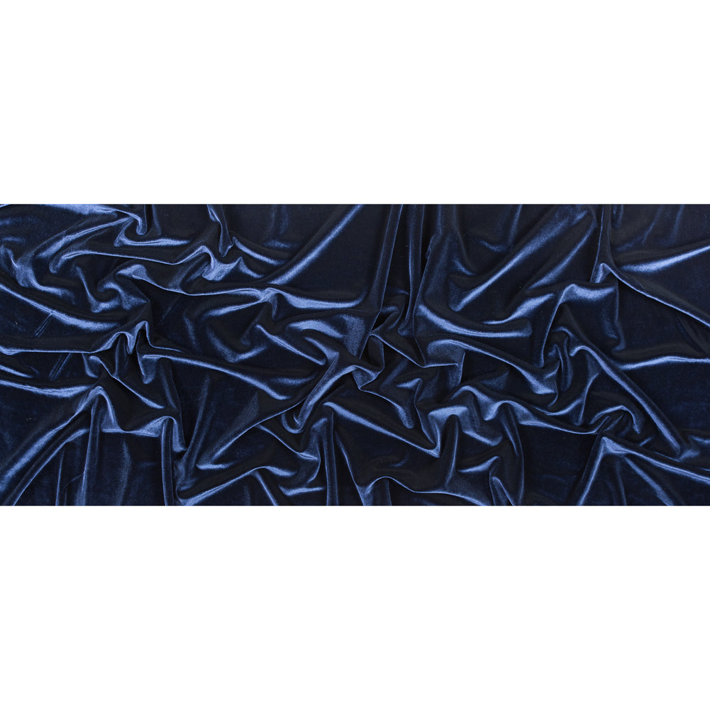 Stretch Velour - Navy - Persica Collection Folded