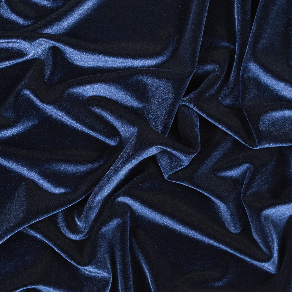 Stretch Velour - Navy - Persica Collection