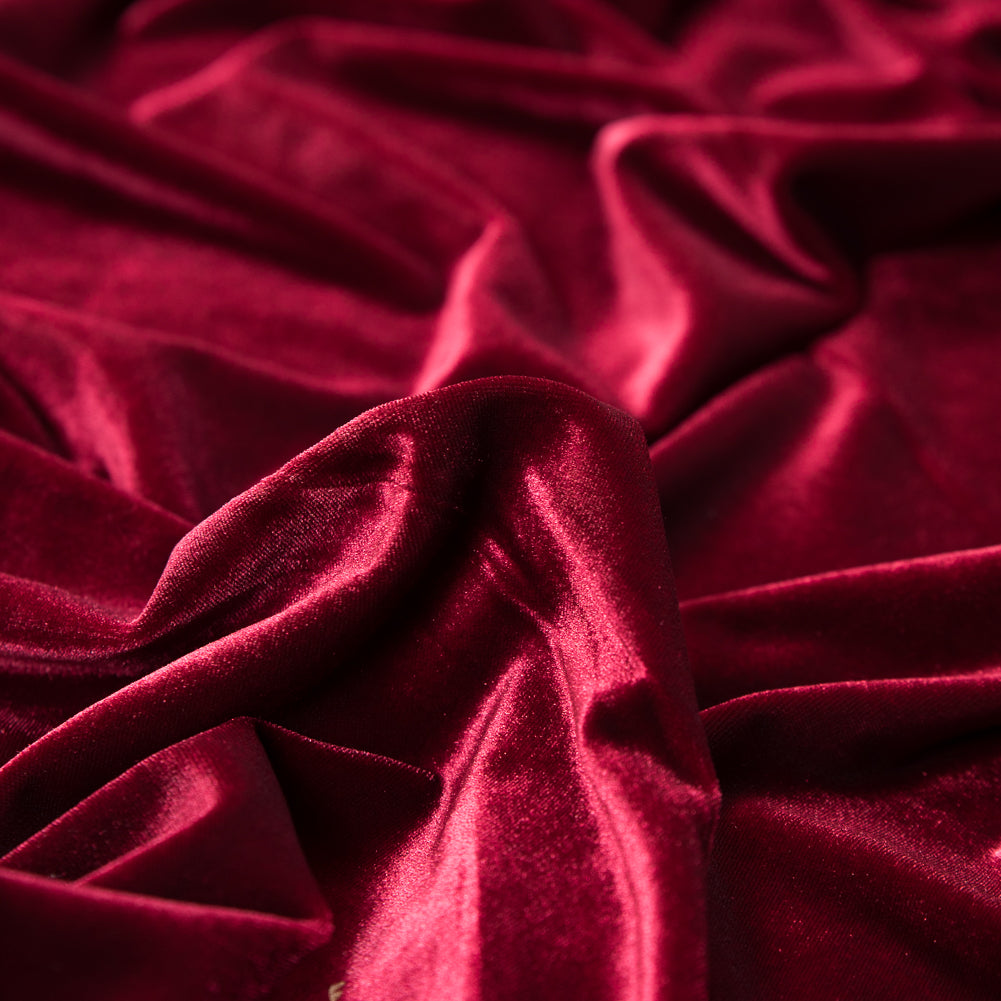 Stretch Velour - Sultan Red - Persica Collection Full