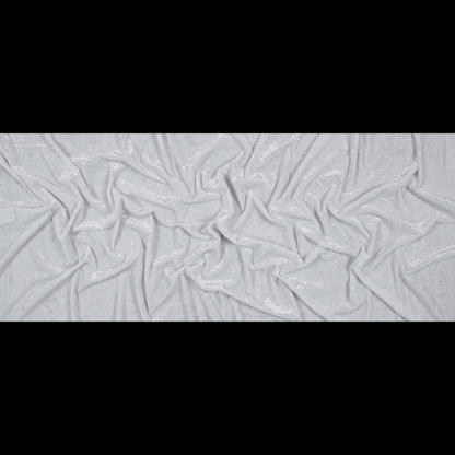 Stretch Crushed Velour - White Folded
