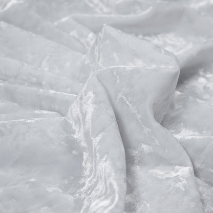 Stretch Crushed Velour - White Full