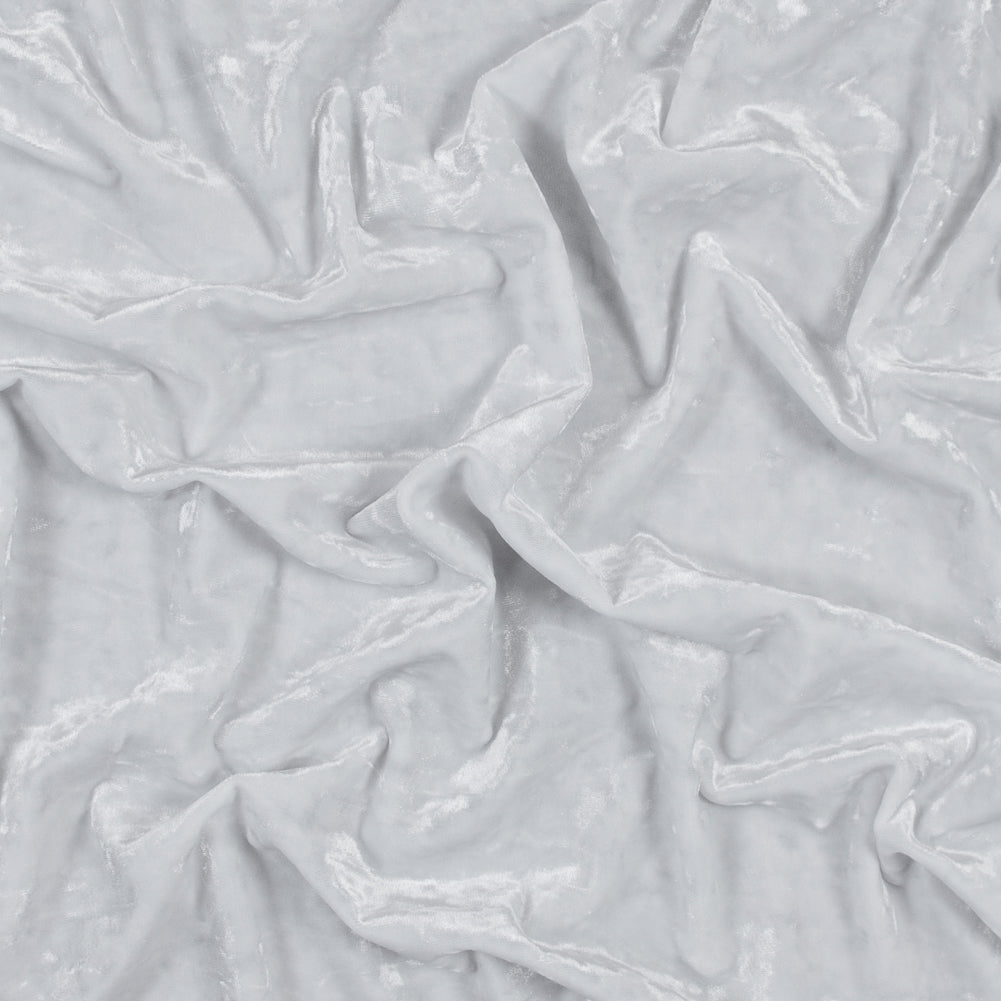 Stretch Crushed Velour - White