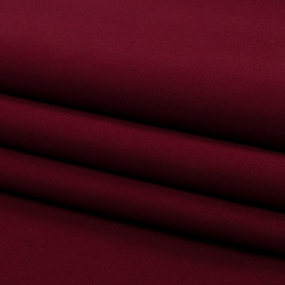 Stretch Ponte Knit - Burgundy - Papilio Collection Folded