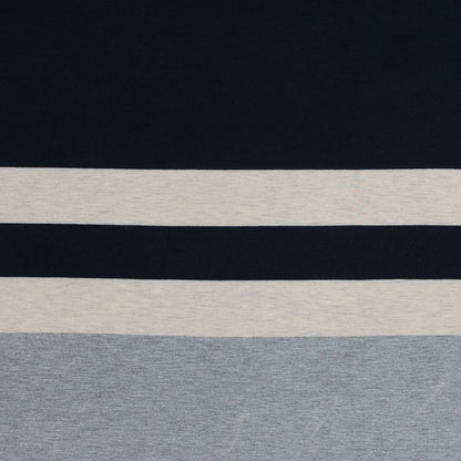 Navy, Oatmeal and Gray Awning Striped Jersey