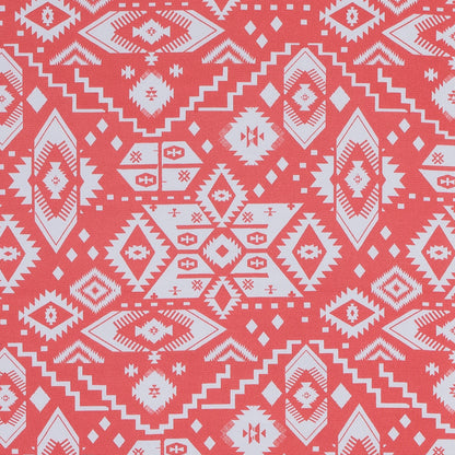 2.5 Yards of Coral and White Tribal Printed Jersey