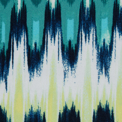 Royal, Green and Lime Ikat Printed Jersey Full