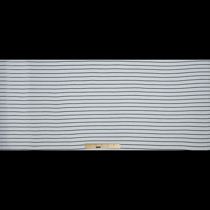 White and Black Pencil Striped Jersey Folded