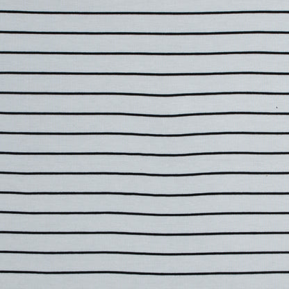 White and Black Pencil Striped Jersey
