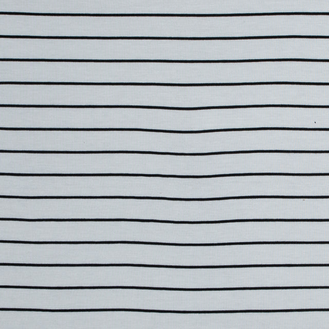 White and Black Pencil Striped Jersey