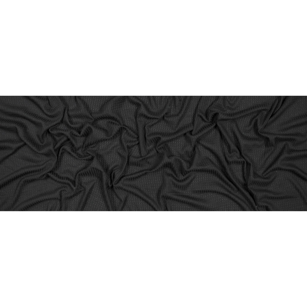 Waffle Sweater Knit - Black - Percy Collection Folded