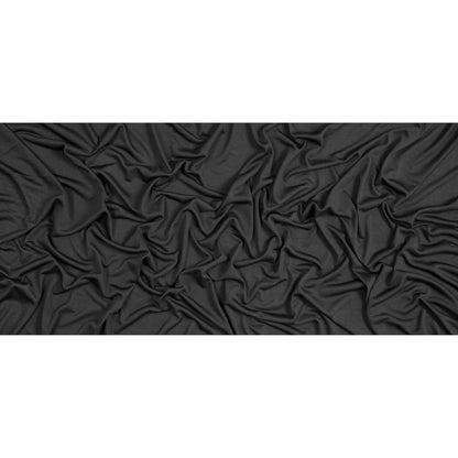 Black Solid Cupro Jersey Folded