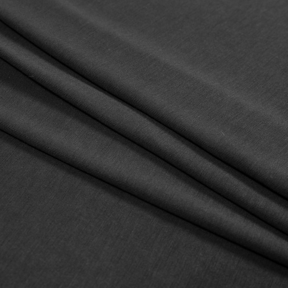 Black Solid Cupro Jersey Detail