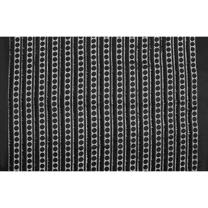 Fringed Guipure Lace - Black Geometric Full