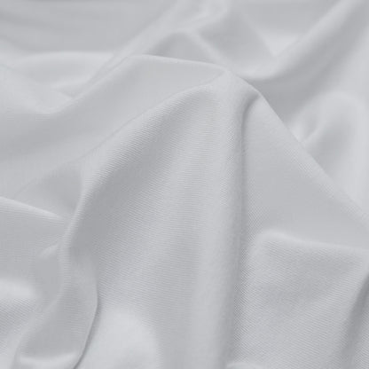 White Stretch Rayon Jersey Detail