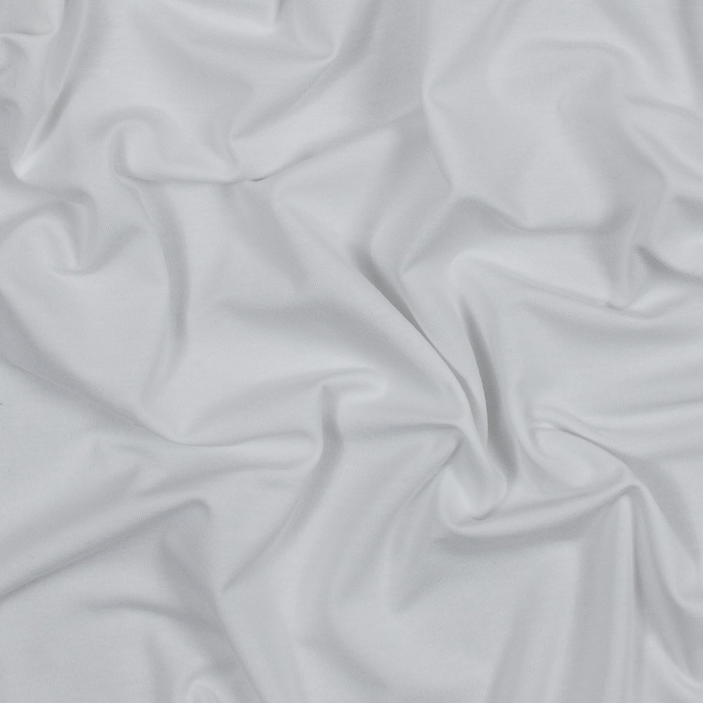 White Stretch Rayon Jersey