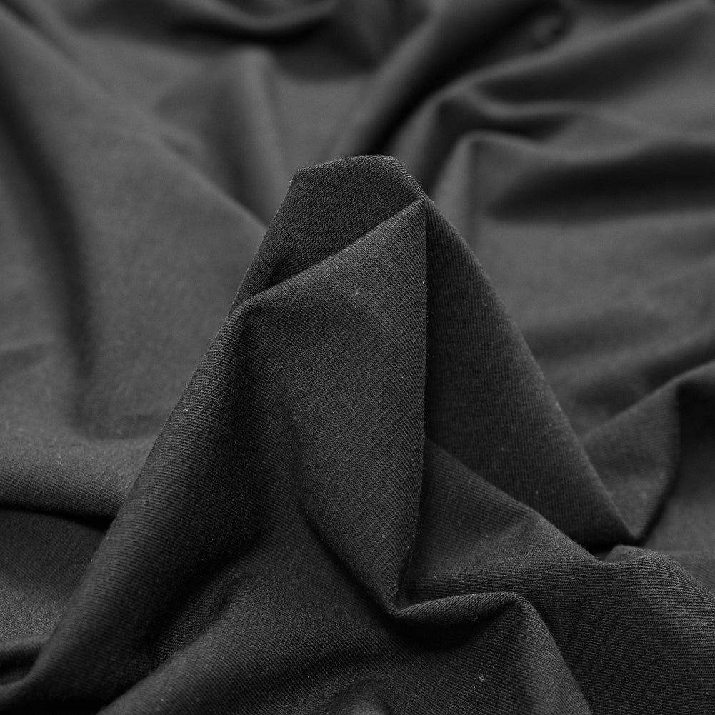 Black Stretch Rayon Jersey Detail