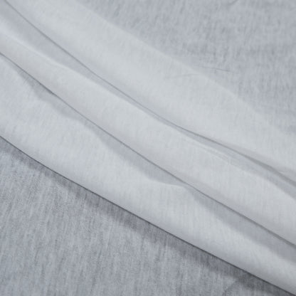 Heathered White Tissue Weight Cotton Jersey Folded