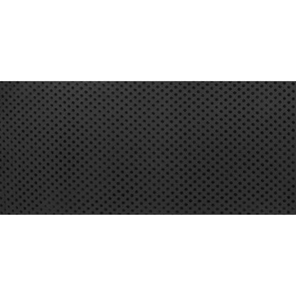 Black Knit Twill with Flocked Polka Dots Full