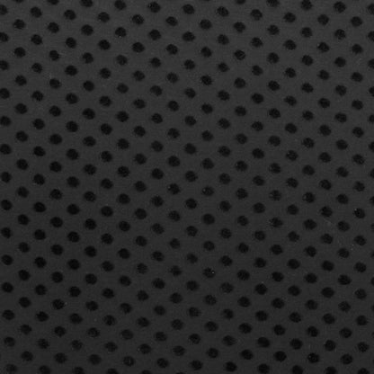 Black Knit Twill with Flocked Polka Dots