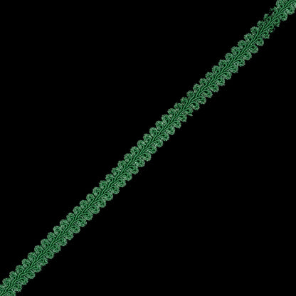 Kelly Green Braided Flat Cord - 0.625"