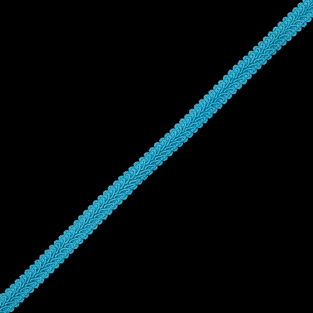 Algiers Blue Braided Flat Cord - 0.5"