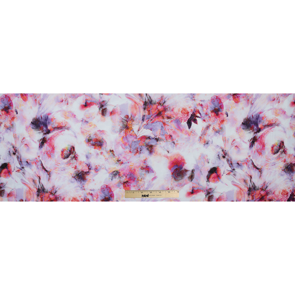 Italian Pink and Purple Abstract Printed Viscose Jersey Full