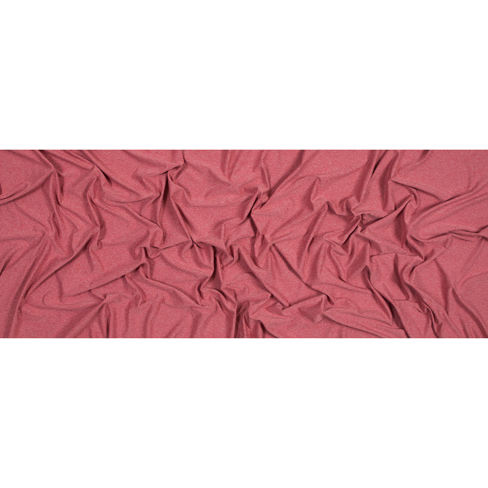 Performance Jersey, Wicking and Anti-Microbial - Heathered Warm Red Folded