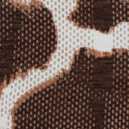 Italian Brown and Ivory Abstract Viscose Jersey Detail