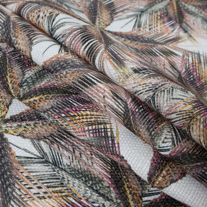 Italian Green Tropical Digitally Printed Canvas Folded
