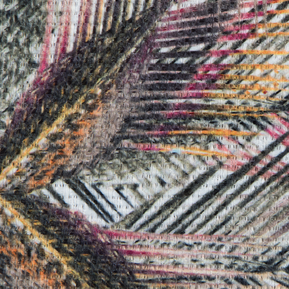 Italian Green Tropical Digitally Printed Canvas Detail