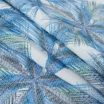 Italian Blue Tropical Digitally Printed Canvas