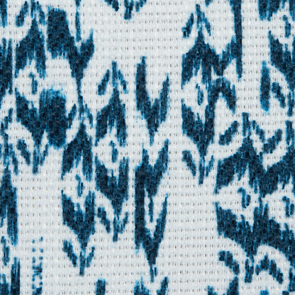 Italian Blue and White Abstract Polyester Canvas Detail