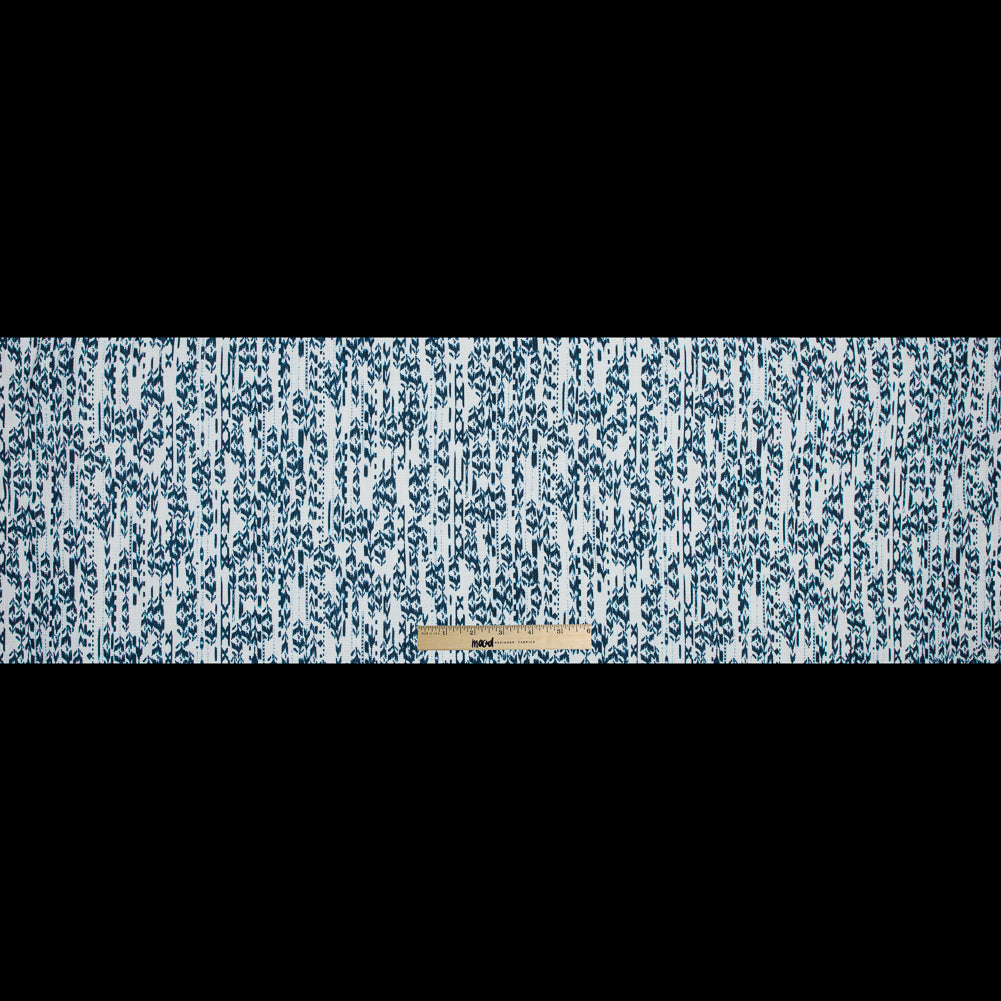 Italian Blue and White Abstract Polyester Canvas Full