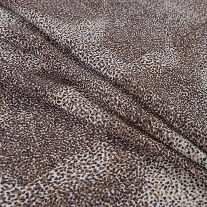 Italian Taupe Animal Digitally Printed Stretch Polyester Folded