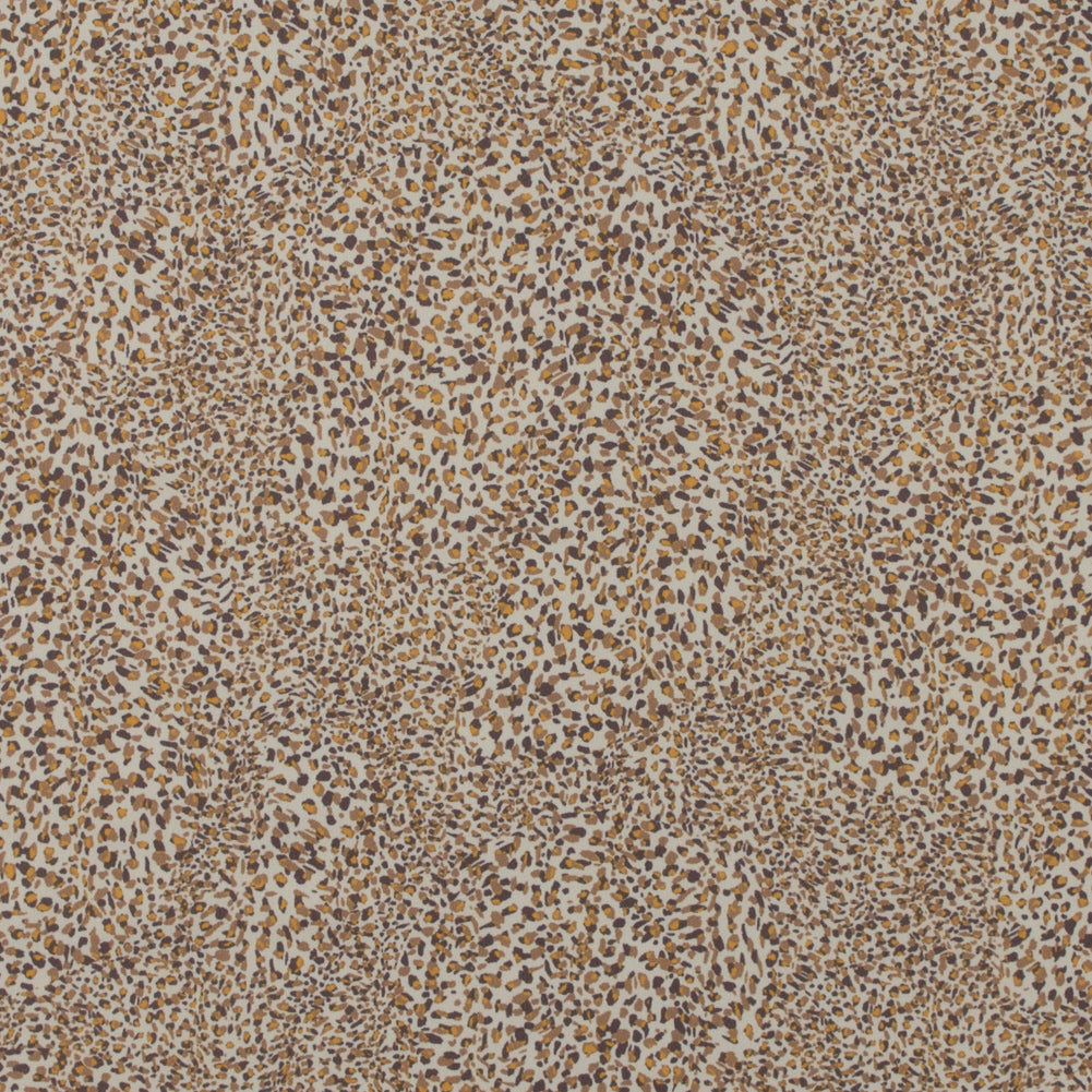 Italian Mustard Animal Digitally Printed Stretch Polyester