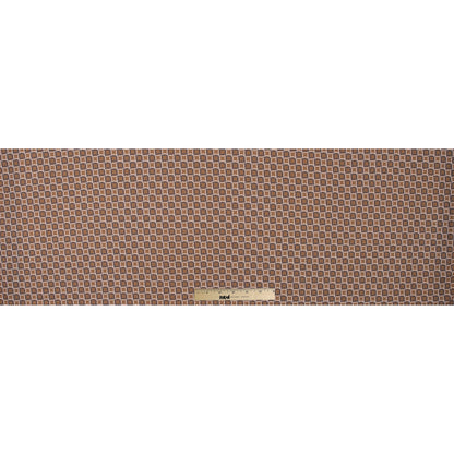 Italian Mustard and Beige Geometric Stretch Polyester Full