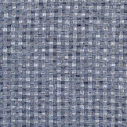Blue Shepherd's Check Cotton Woven