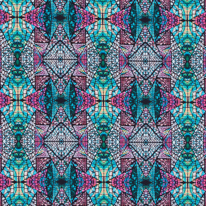 Stain Glass Caye UV Protective Compression Swimwear Tricot with Aloe Vera Microcapsules