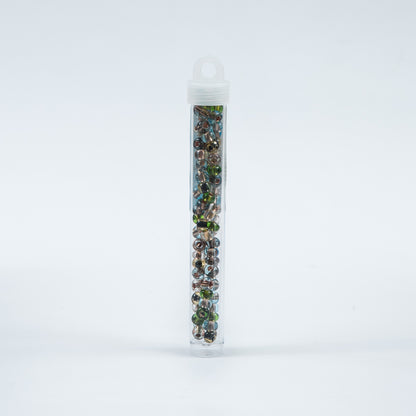 Clear Earth Tone Czech Seed Beads - Size 2 - Detail