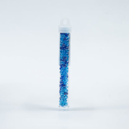 Blue and Aqua Mixed Czech Seed Beads - Size 2 - Detail