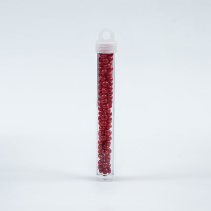 Red Opaque Czech Seed Beads - Size 2 Detail