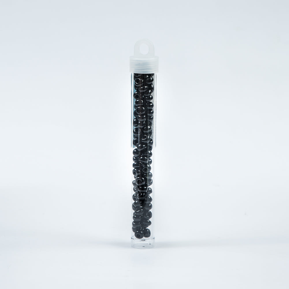 Black Opaque Czech Seed Beads - Size 2 Detail